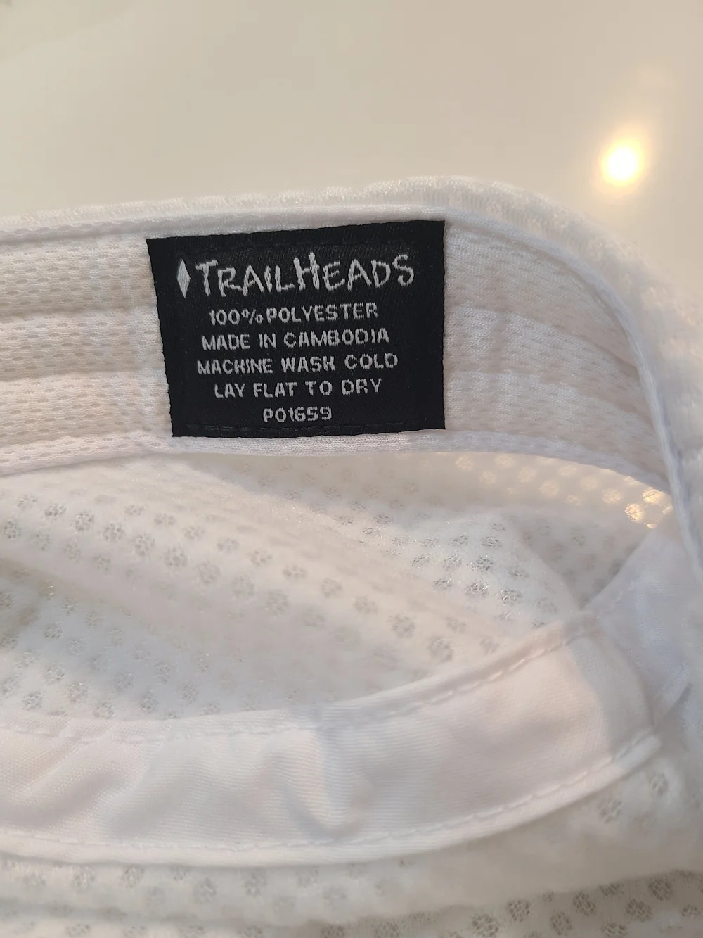 Trailheads White Mesh Race Day Performance Running Sport Cap